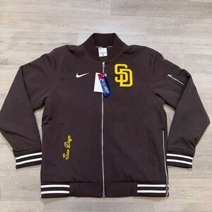 NEW Nike Authentic Collection San Diego Padres Dugout Full-Zip Bomber Jacket (L)